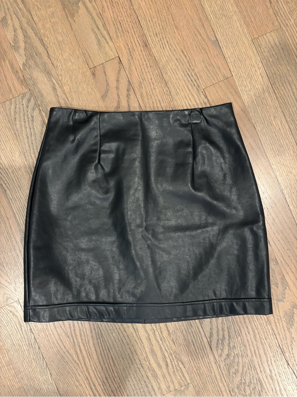 Wilfred Black Faux Leather Mini Skirt